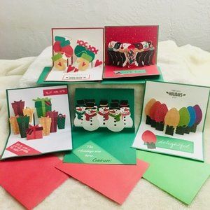 10 POP UP 3 D CHRISTMAS CARDS + 10 GIFT CARDS SALE